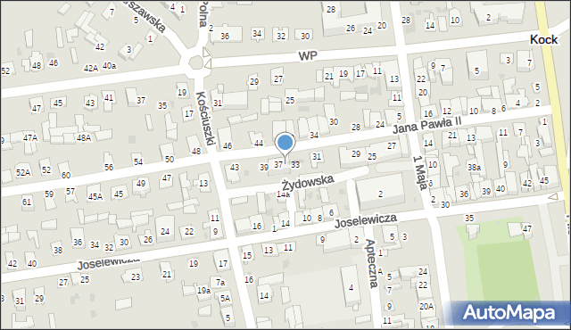Kock, Jana Pawła II, 35, mapa Kock