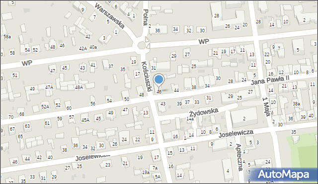 Kock, Jana Pawła II, 46, mapa Kock