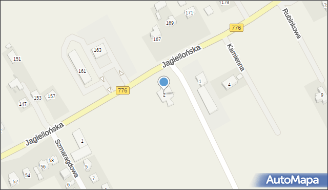 Kocmyrzów, Jarzębinowa, 2, mapa Kocmyrzów