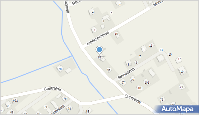 Kocmyrzów, Jarzębinowa, 93, mapa Kocmyrzów