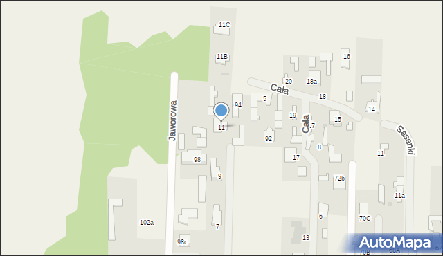 Koczargi Stare, Jaworowa, 11, mapa Koczargi Stare