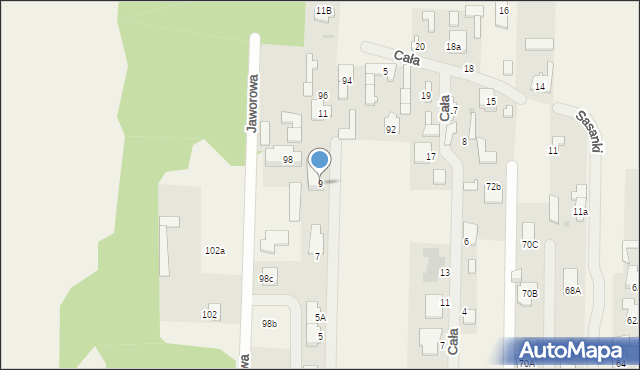 Koczargi Stare, Jaworowa, 9, mapa Koczargi Stare