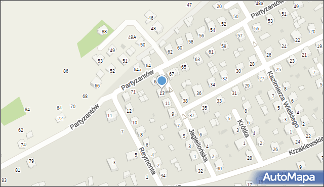 Kolbuszowa, Jagiellońska, 13, mapa Kolbuszowa