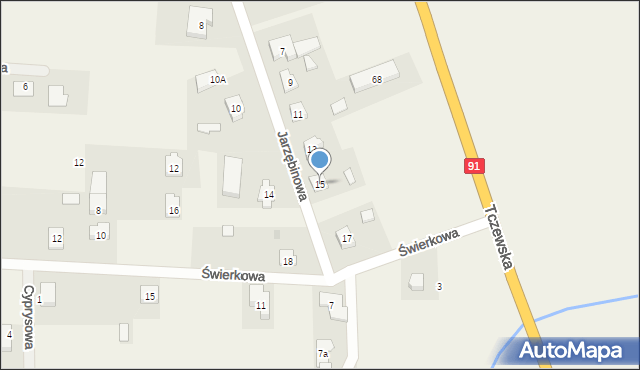 Kolnik, Jarzębinowa, 15, mapa Kolnik