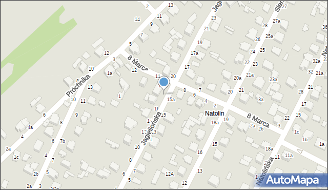 Koluszki, Jagiellońska, 18, mapa Koluszki