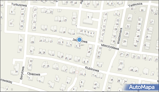 Komorów, Jaspisowa, 1, mapa Komorów