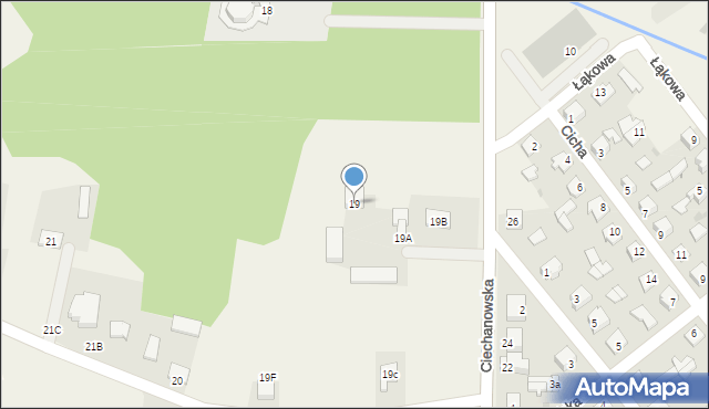 Komory Dąbrowne, Janówek, 19, mapa Komory Dąbrowne