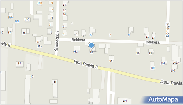 Konin, Jana Pawła II, 93, mapa Konina