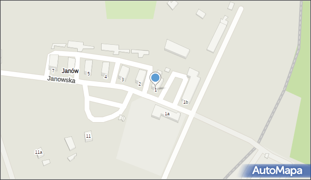 Konin, Janowska, 1, mapa Konina
