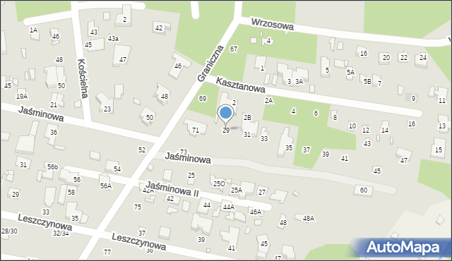 Konstancin-Jeziorna, Jaśminowa, 29, mapa Konstancin-Jeziorna