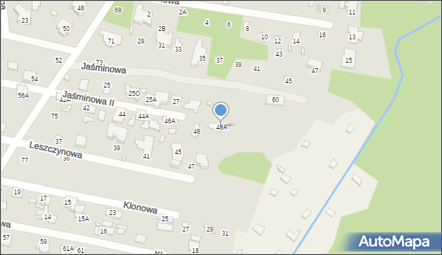 Konstancin-Jeziorna, Jaśminowa, 48A, mapa Konstancin-Jeziorna