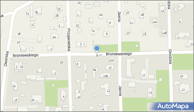 Konstancin-Jeziorna, Jasna, 9, mapa Konstancin-Jeziorna