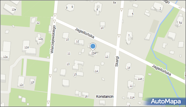 Konstancin-Jeziorna, Jagiellońska, 12A, mapa Konstancin-Jeziorna