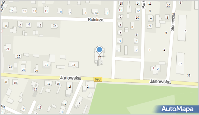 Konstantynów, Janowska, 35, mapa Konstantynów