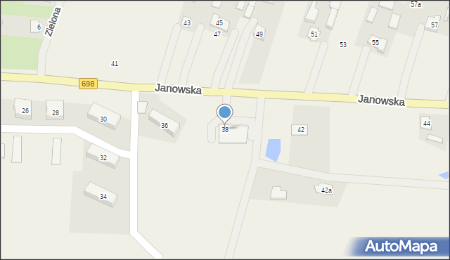 Konstantynów, Janowska, 38, mapa Konstantynów