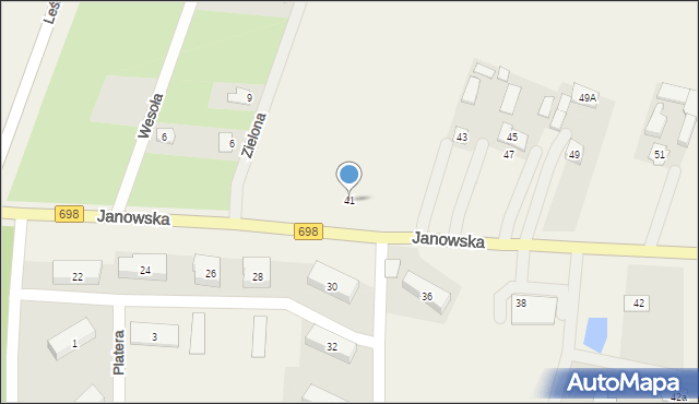 Konstantynów, Janowska, 41, mapa Konstantynów