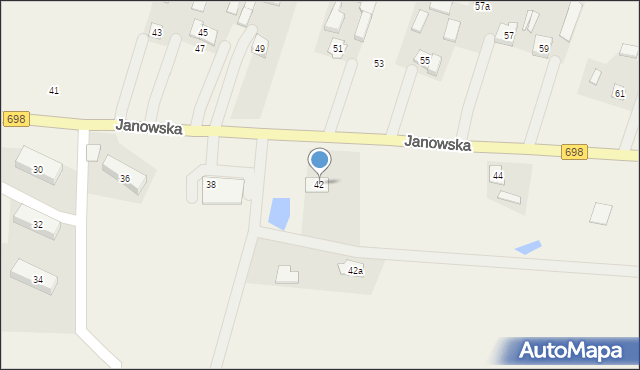 Konstantynów, Janowska, 42, mapa Konstantynów
