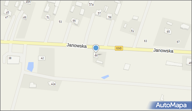 Konstantynów, Janowska, 44, mapa Konstantynów