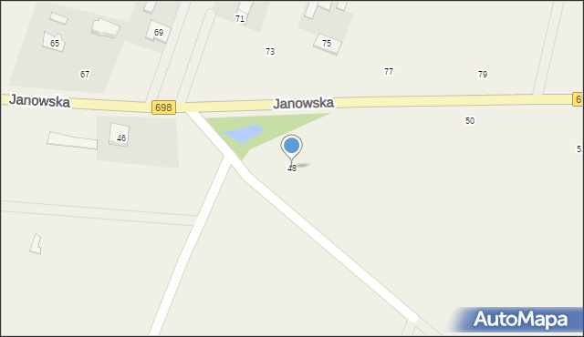Konstantynów, Janowska, 48, mapa Konstantynów