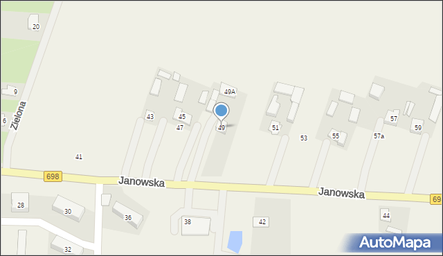 Konstantynów, Janowska, 49, mapa Konstantynów