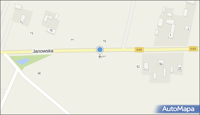 Konstantynów, Janowska, 50, mapa Konstantynów