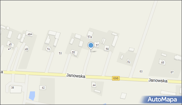 Konstantynów, Janowska, 57a, mapa Konstantynów