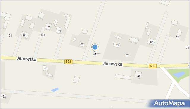 Konstantynów, Janowska, 63, mapa Konstantynów