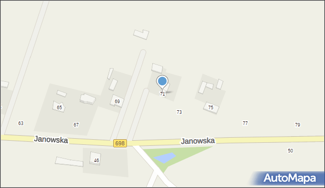 Konstantynów, Janowska, 71, mapa Konstantynów