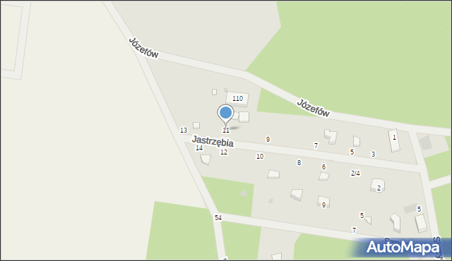 Konstantynów Łódzki, Jastrzębia, 11, mapa Konstantynów Łódzki