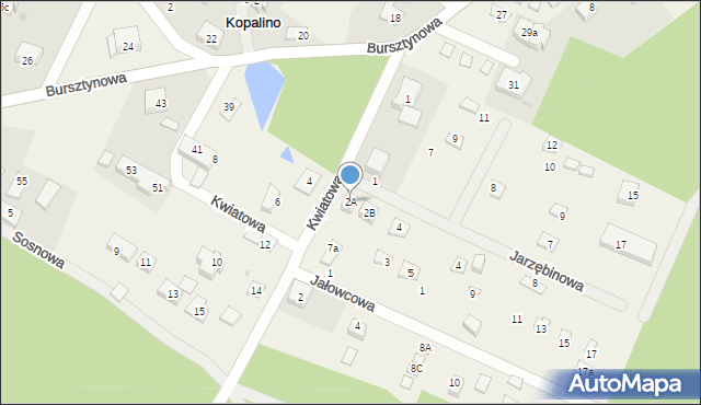 Kopalino, Jarzębinowa, 2A, mapa Kopalino