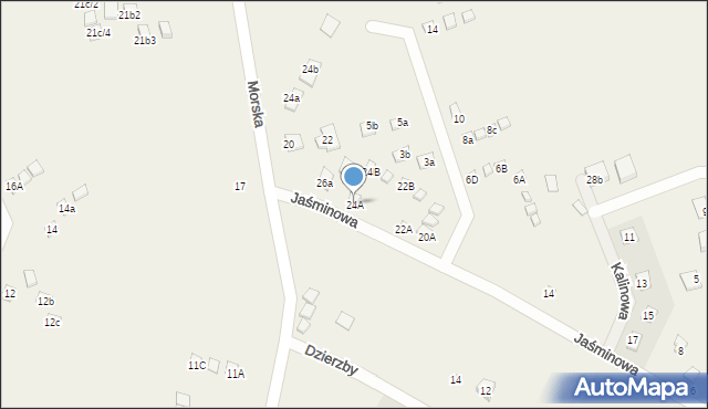 Kopalino, Jaśminowa, 24A, mapa Kopalino