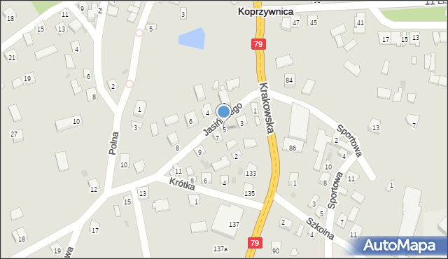 Koprzywnica, Jasińskiego Władysława, 5, mapa Koprzywnica