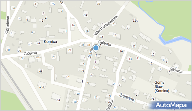 Kornica, Jasna, 2, mapa Kornica