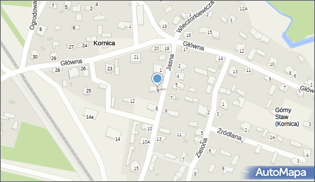 Kornica, Jasna, 6, mapa Kornica