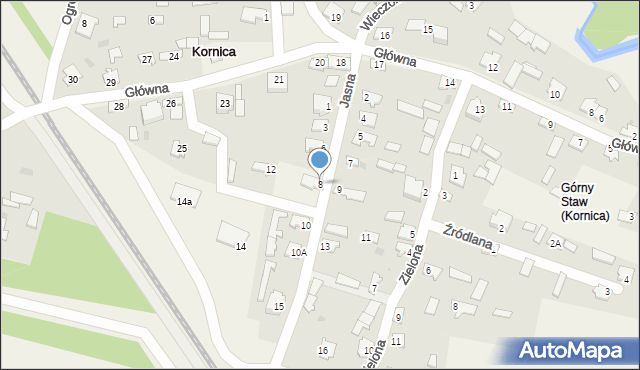 Kornica, Jasna, 8, mapa Kornica