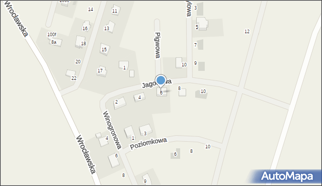 Koskowice, Jagodowa, 6, mapa Koskowice