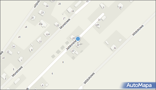 Kostomłoty Pierwsze, Jabłoniowa, 12, mapa Kostomłoty Pierwsze