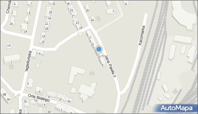 Kostrzyn nad Odrą, Jana Pawła II, 11, mapa Kostrzyn nad Odrą