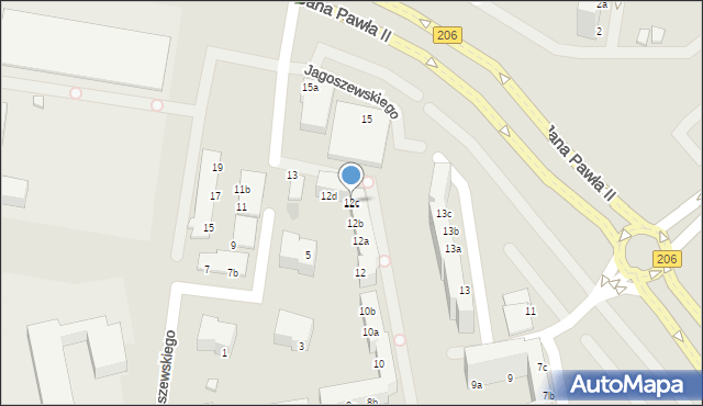 Koszalin, Jagoszewskiego Mieczysława, 12c, mapa Koszalina