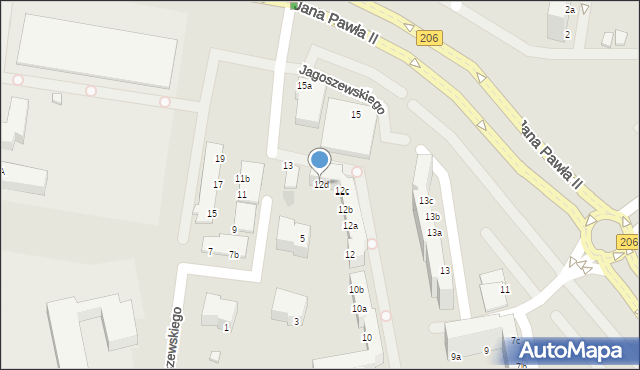 Koszalin, Jagoszewskiego Mieczysława, 12d, mapa Koszalina