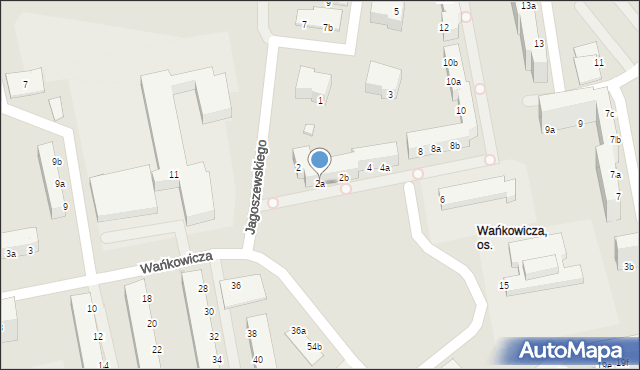 Koszalin, Jagoszewskiego Mieczysława, 2a, mapa Koszalina