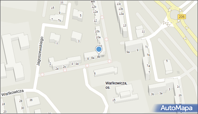 Koszalin, Jagoszewskiego Mieczysława, 8b, mapa Koszalina