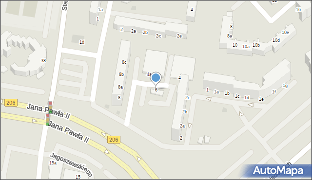 Koszalin, Jana Pawła II, 6, mapa Koszalina