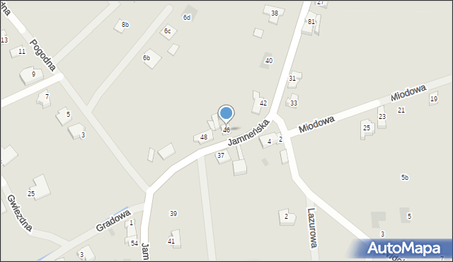 Koszalin, Jamneńska, 46, mapa Koszalina