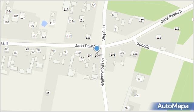 Kowala-Stępocina, Jana Pawła II, 106, mapa Kowala-Stępocina