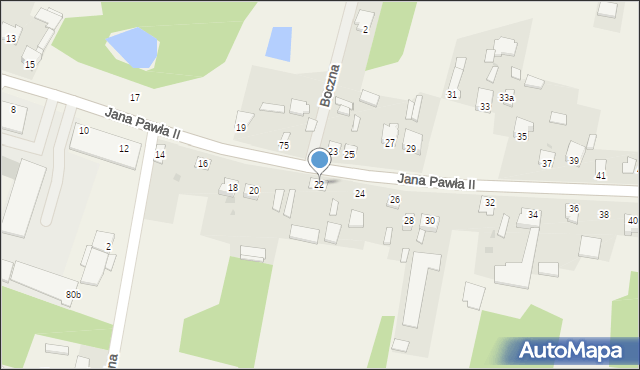 Kowala-Stępocina, Jana Pawła II, 22, mapa Kowala-Stępocina