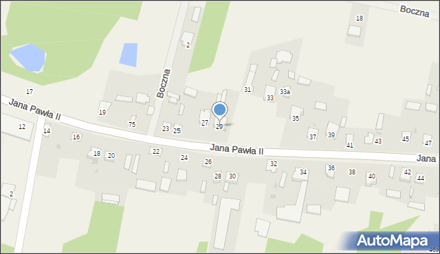 Kowala-Stępocina, Jana Pawła II, 29, mapa Kowala-Stępocina