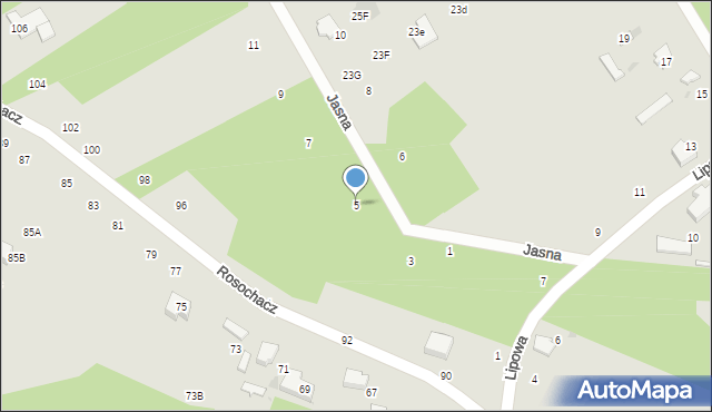 Koziegłowy, Jasna, 5, mapa Koziegłowy