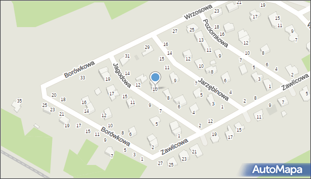 Kozienice, Jagodowa, 10, mapa Kozienice