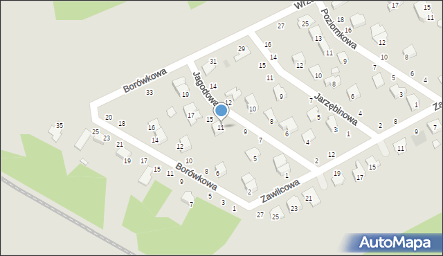 Kozienice, Jagodowa, 11, mapa Kozienice